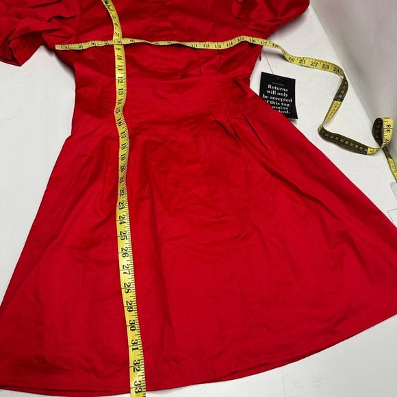 TUCKERNUCK Balloons sleeves Elegant Red Dress for Women size XS NWT - Picture 5 of 12